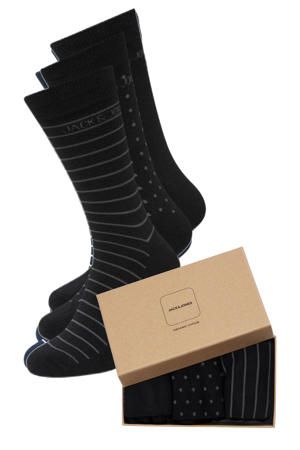 giftbox sokken JACARBO - set van 3 zwart