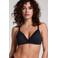 Hunkemöller voorgevormde bh zonder beugel Lola met ribstructuur zwart