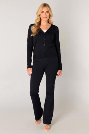 fijngebreid vest Yvon donkerblauw