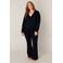 Base Level Curvy fijngebreid vest Yvonne donkerblauw
