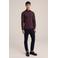 WE Fundamentals slim fit overhemd burgundy