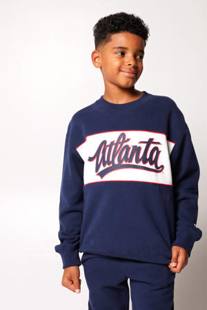 sweater Shiloh Jr donkerblauw/wit/rood