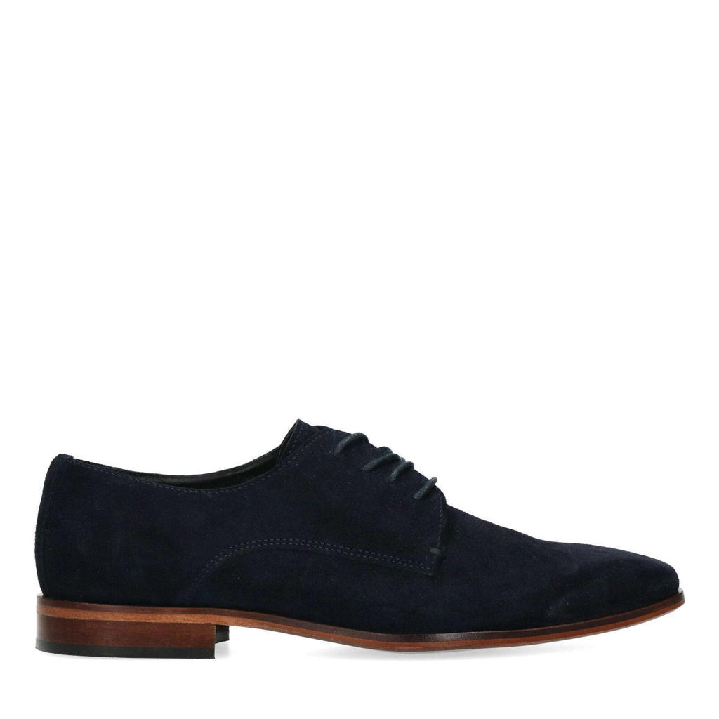 Manfield - Heren - Bruine suède veterschoenen - Maat 43