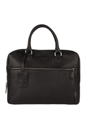 13.3 inch leren laptoptas Antique Avery zwart