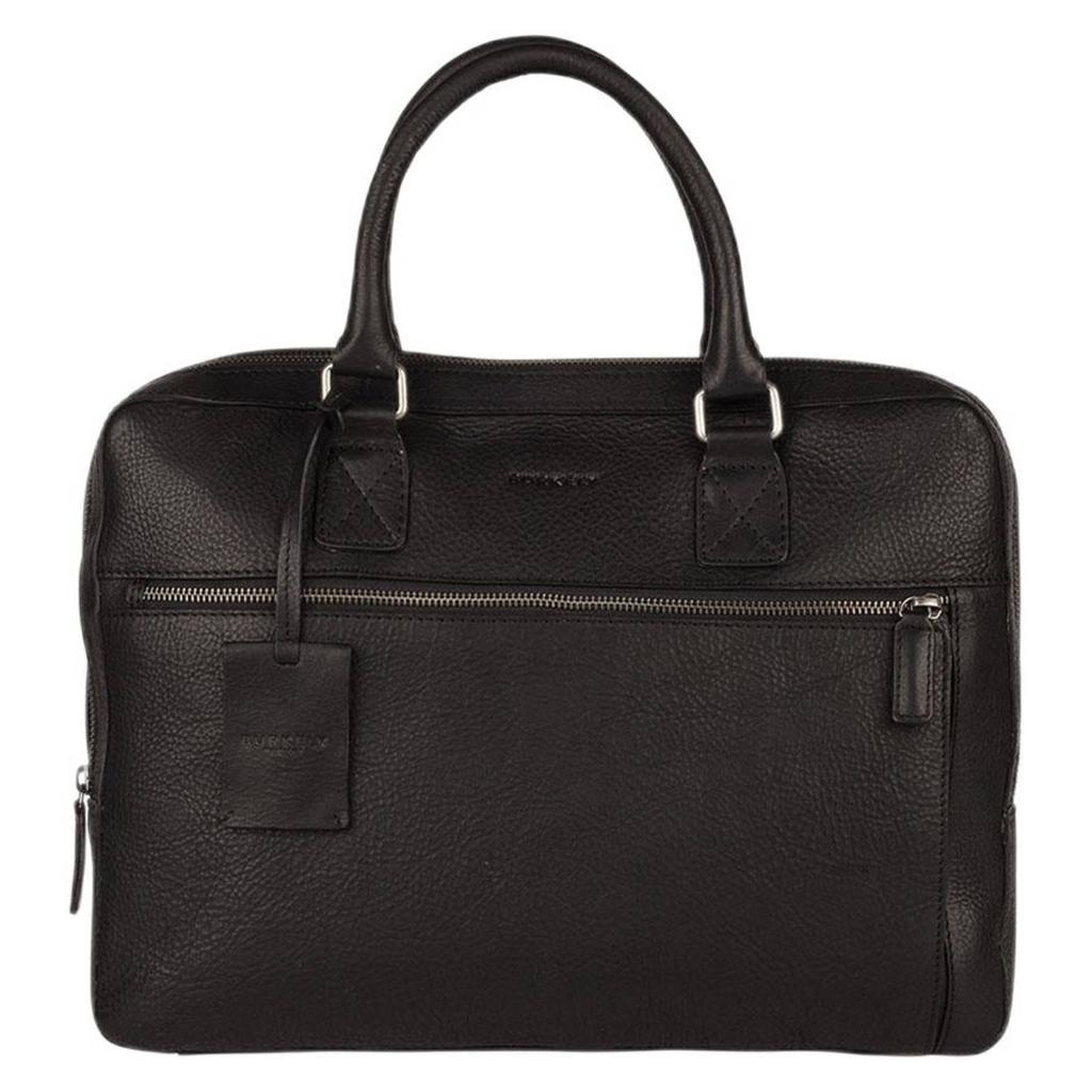 BURKELY 13.3 inch leren laptoptas Antique Avery zwart