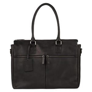 15.6 inch leren laptoptas Antique Avery zwart