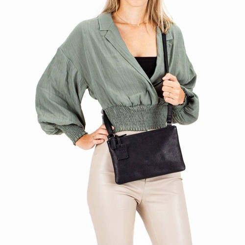 BURKELY leren crossbody tas Antique Avery L zwart afbeelding