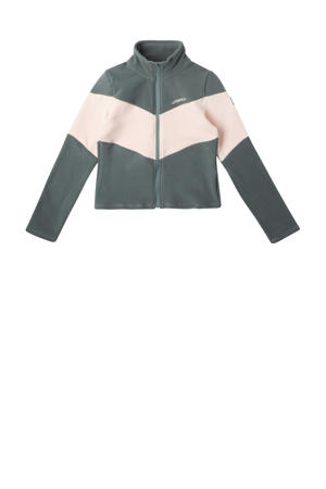 outdoor fleece vest Diamond grijsgroen/roze