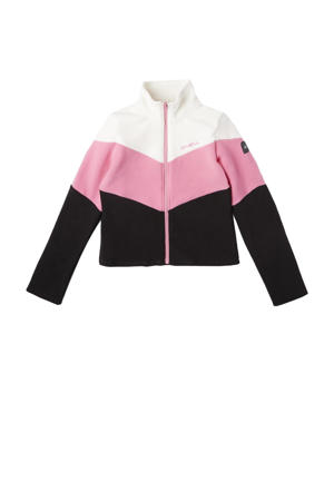 outdoor fleece vest Diamond zwart/roze/wit