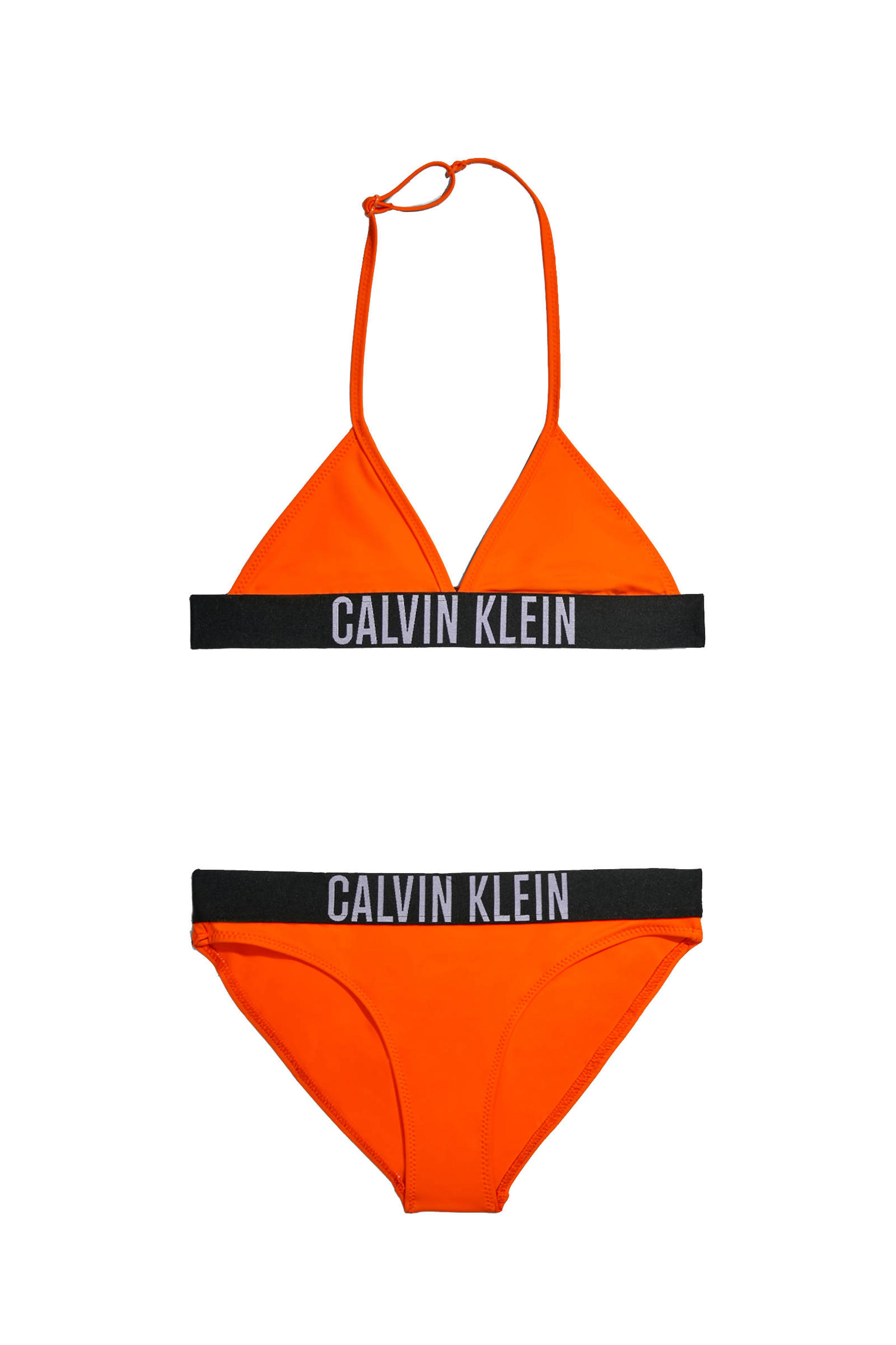 Calvin Klein triangel bikini oranje wehkamp