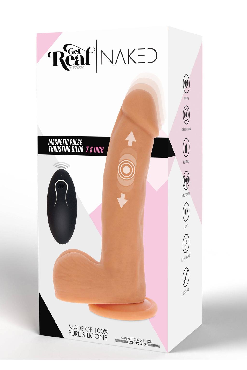 ToyJoy Magnetic Pulse Stotende dildo - Huidskleur