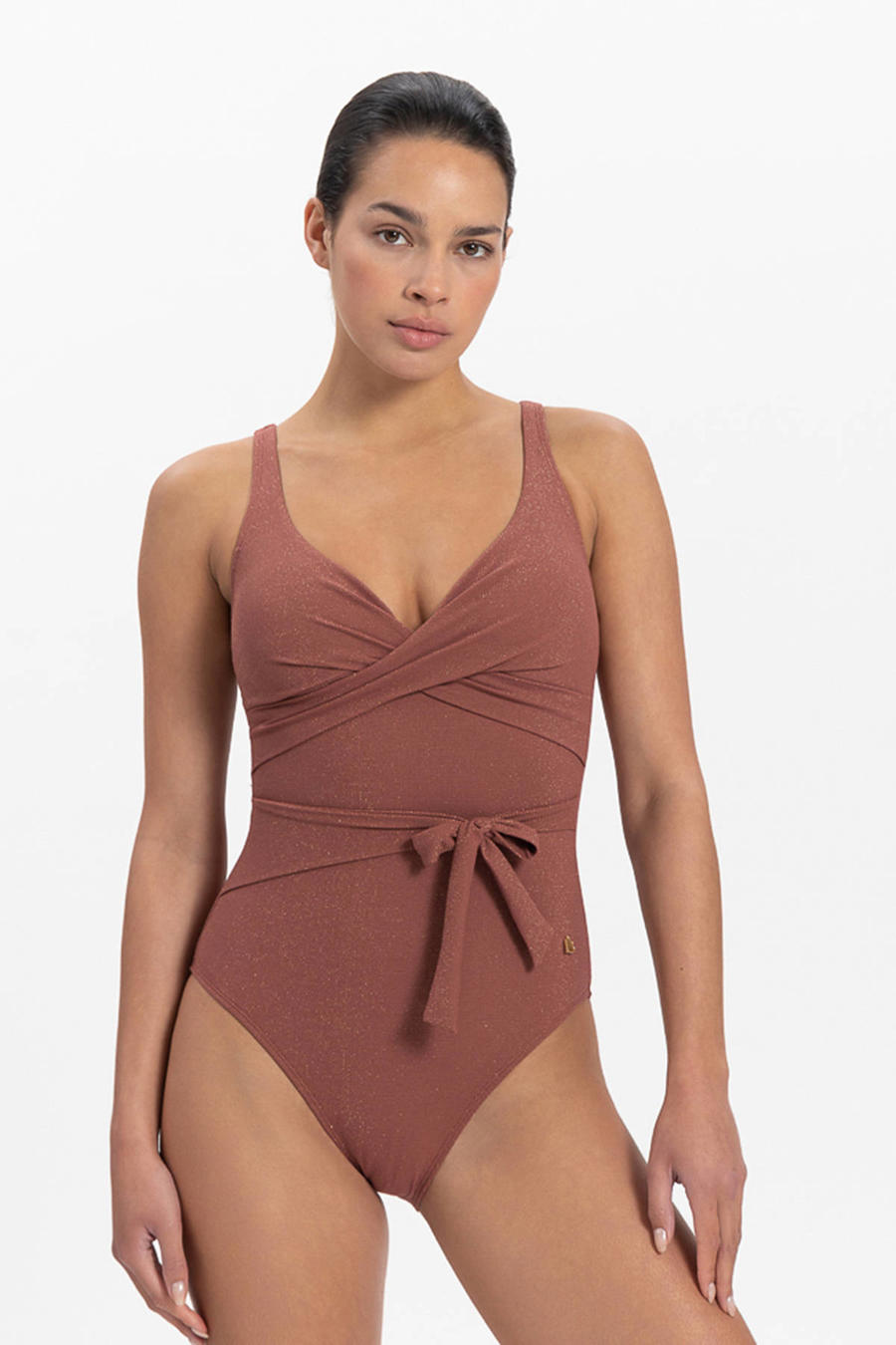 SHEKINI Dames Eendelige Badpakken Zwemrok One-shoulder Elegante Volants Abdomina Controle Retro Ruched Zwemrok Uit Eén Stuk Zandstrand (Donkerblauw, S