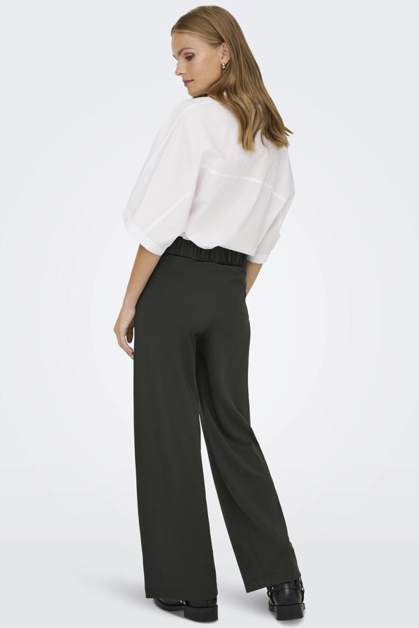 JDY wide leg regular waist broek ecru
