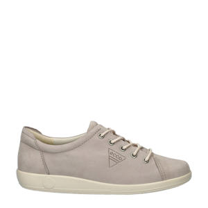 Soft 2.0 nubuck veterschoenen taupe