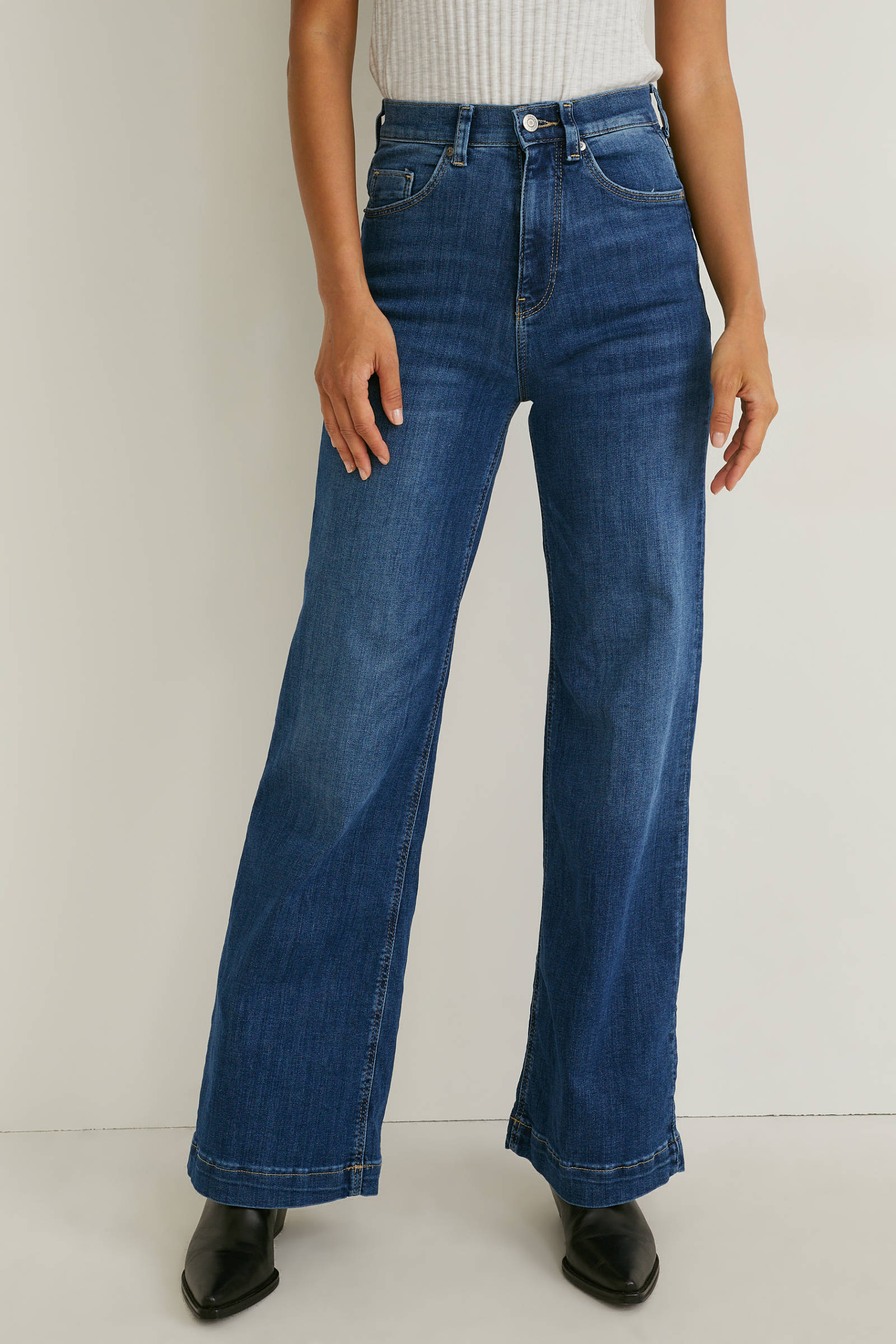 High waist wide leg jeans blauw wehkamp Dames Kleding Broeken & Jeans Jeans Wide Leg Jeans 