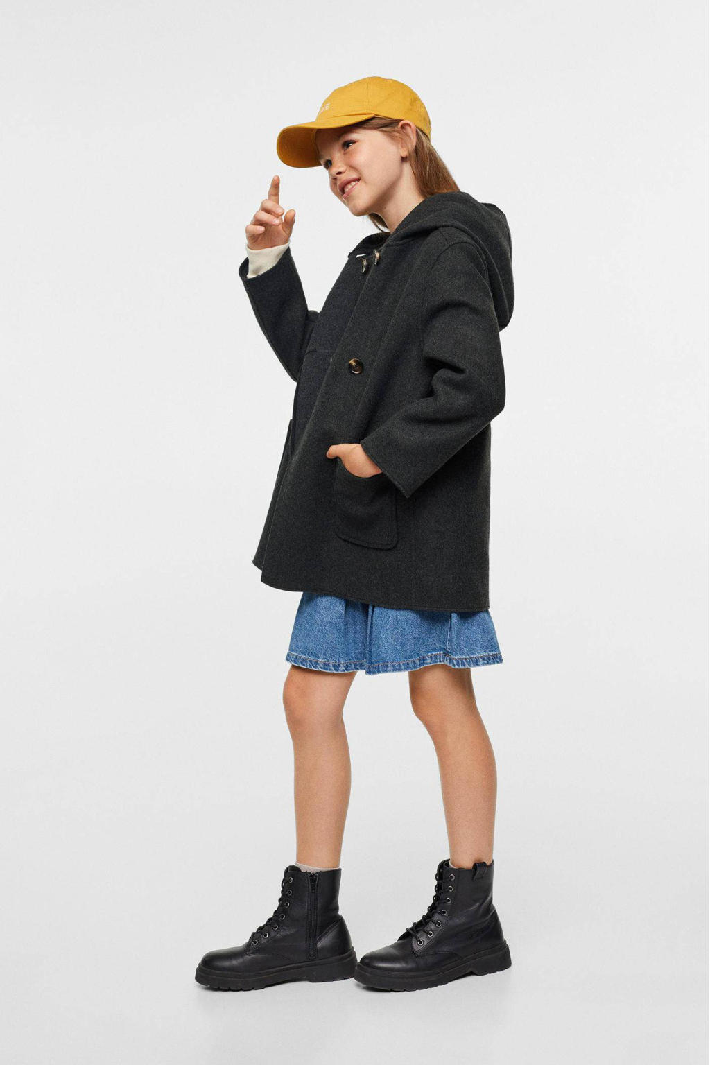 Mango Kids winterjas zwart