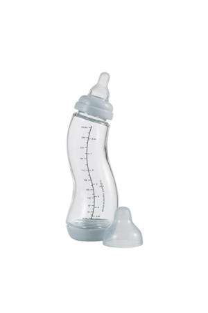 Glazen S-Babyfles Anti Koliek - 250 ml - Lichtblauw - Anti Colic tegen krampjes
