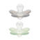 Difrax Natural Siliconen Fopspeen - Grijs + Groen - 6-18 maanden (2 stuks)