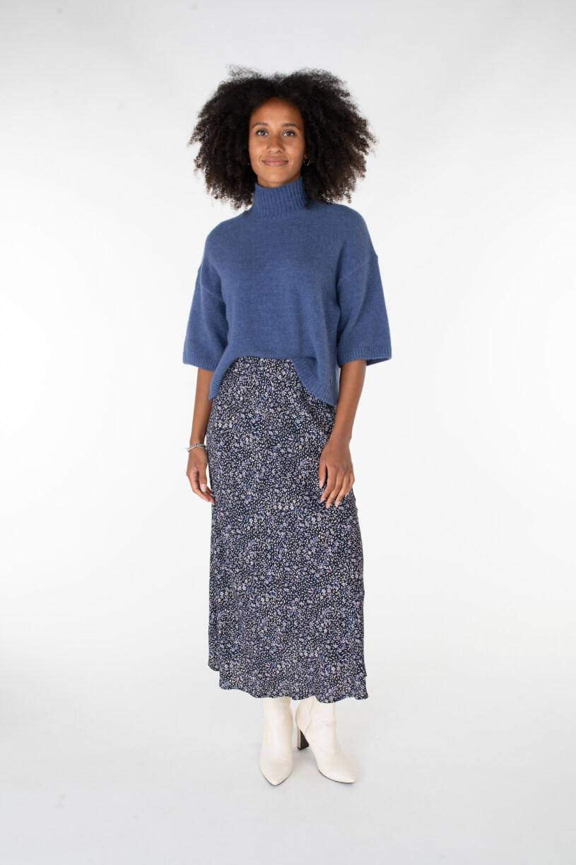 Anna by Anna van Toor gebreide trui blauw | wehkamp