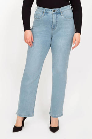 high waist straight fit jeans ROXI iris blue