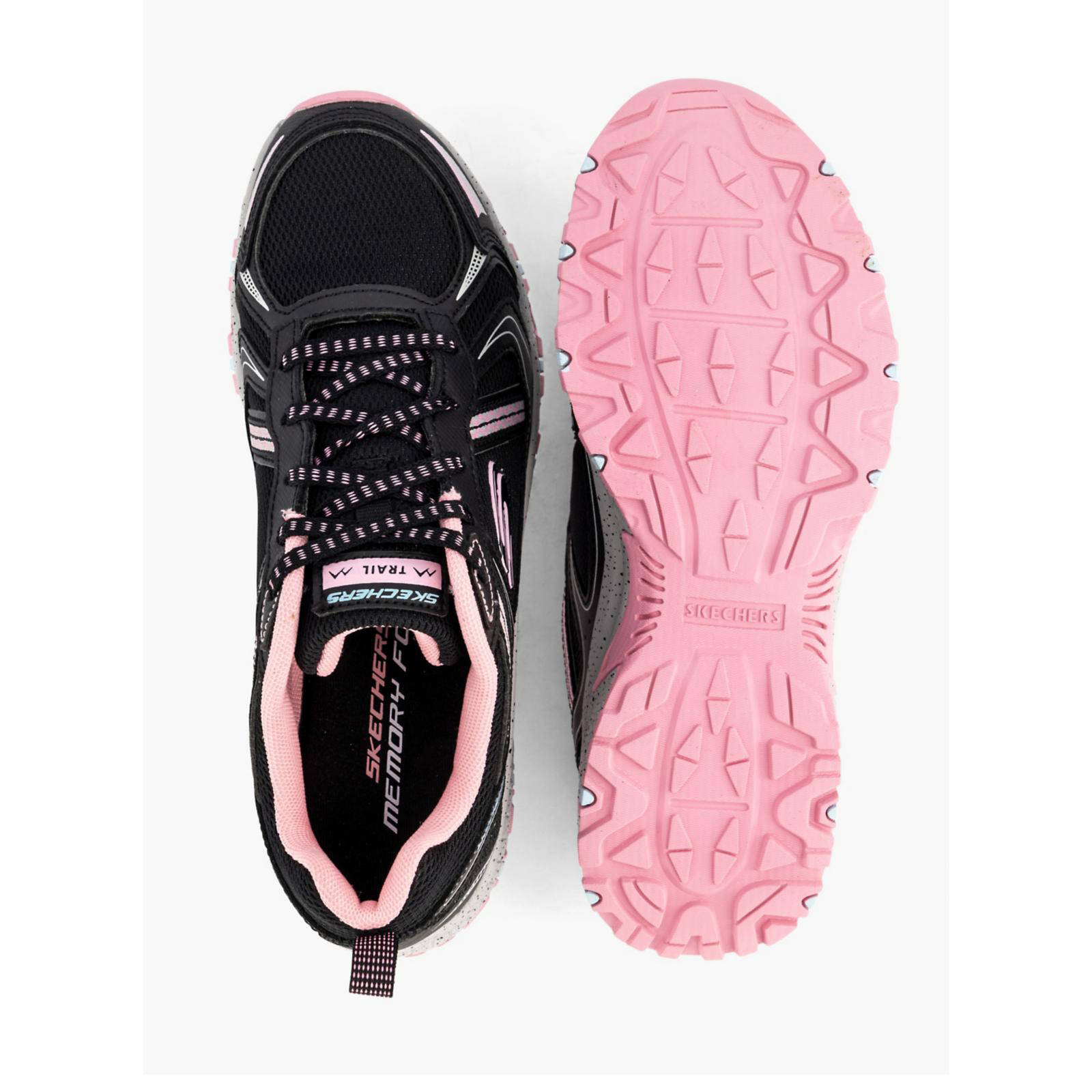 Skechers Hillcrest sneakers zwart/roze | wehkamp