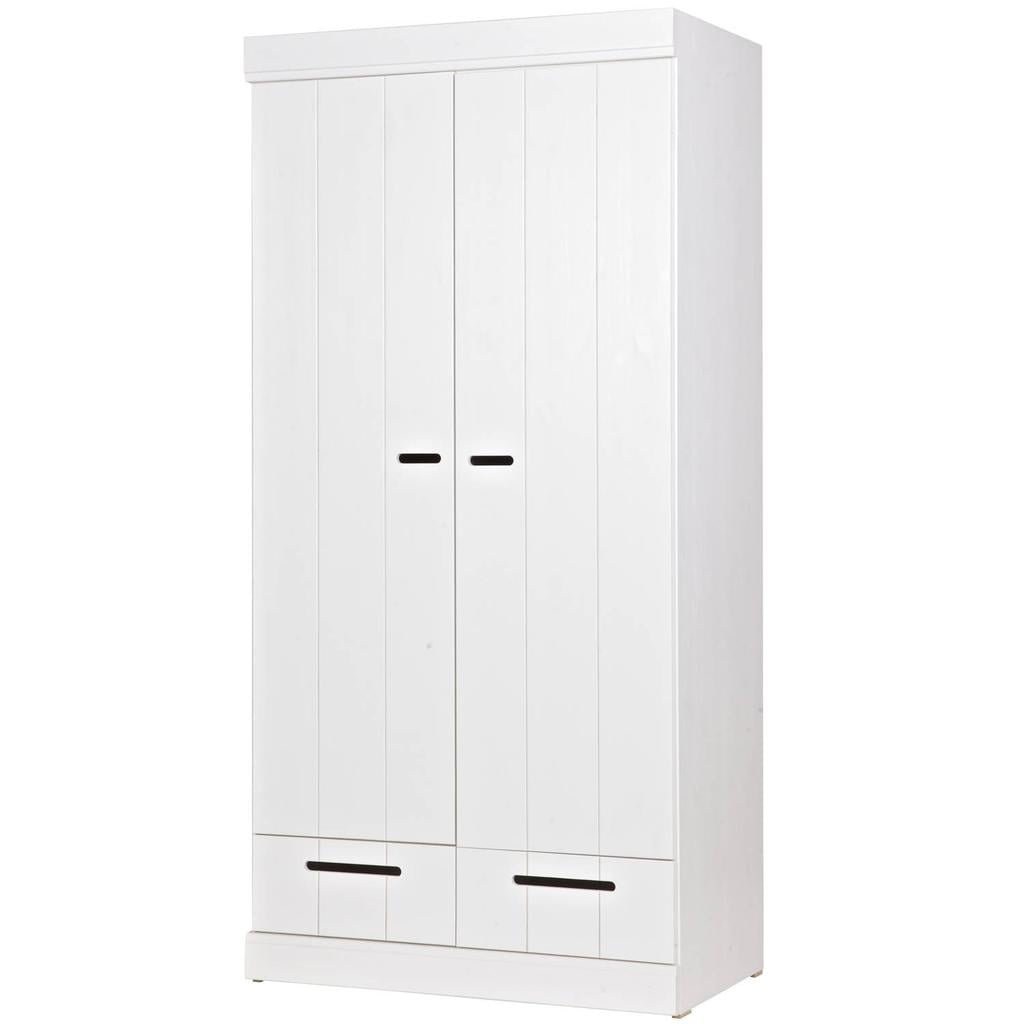 WOOOD WOOOD Connect Kledingkast 2-Deurs met lade - Grenen - Dust - 195x94x53