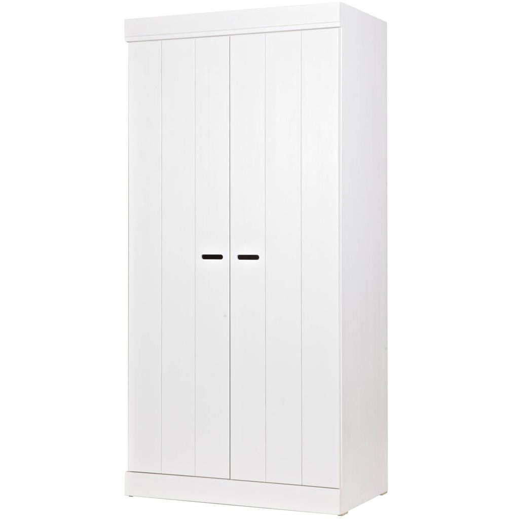 WOOOD WOOOD Connect Kledingkast 2-Deurs - Grenen - Wit - 195x94x53
