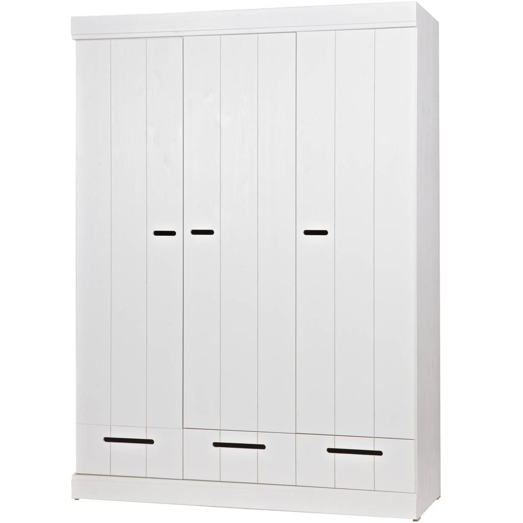 WOOOD Connect Kledingkast 3-Deurs met Lade - Grenen -Dust - 195x140x53