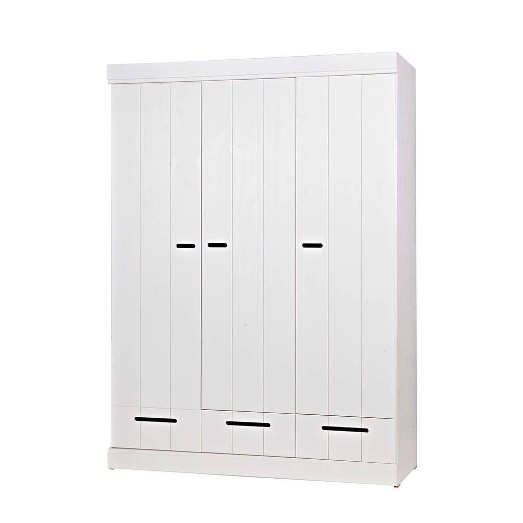 WOOOD WOOOD Connect Kledingkast 3-Deurs met Lade - Grenen -Dust - 195x140x53