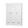 WOOOD WOOOD Connect Kledingkast 3-Deurs met Lade - Grenen -Dust - 195x140x53