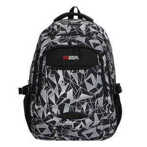 rugzak Santa Cruz met grafische print zwart/grijs