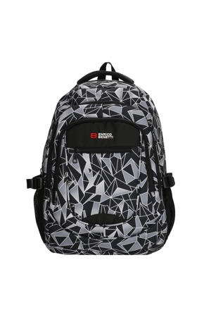 rugzak Santa Cruz met grafische print zwart/grijs