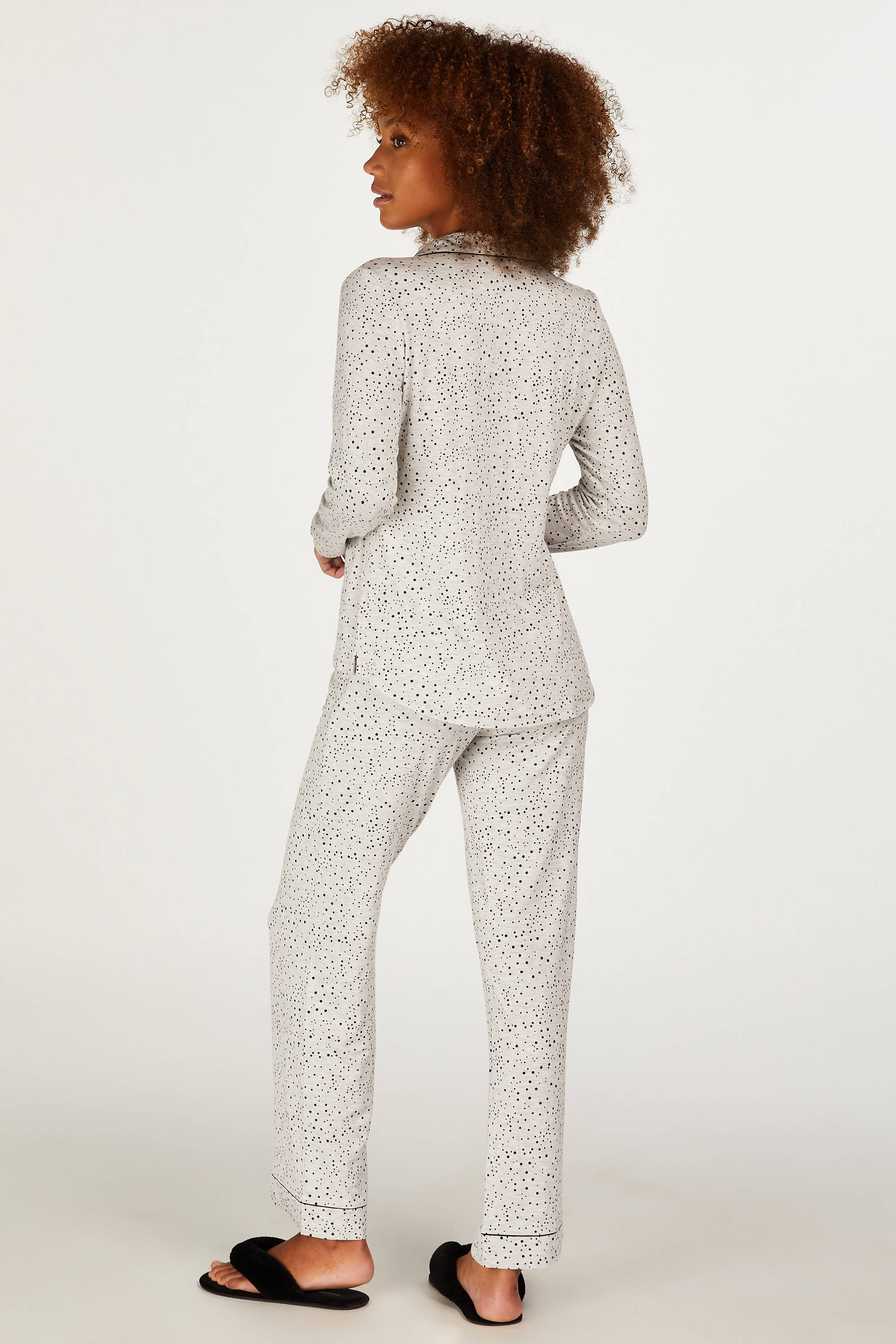 Pyjama Hunkemöller - Ensemble T-shirt & Short Gris Doux - Taille M - Confort Optimal