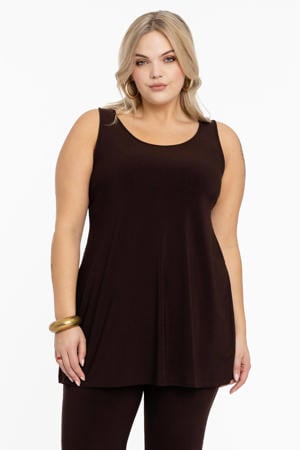 Travelstof singlet bruin