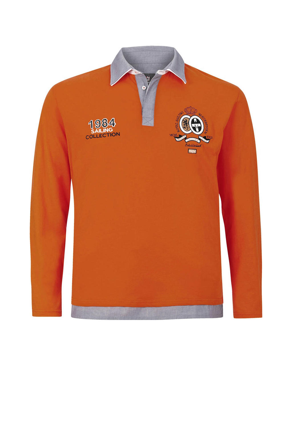 Jan Vanderstorm loose polo oranje
