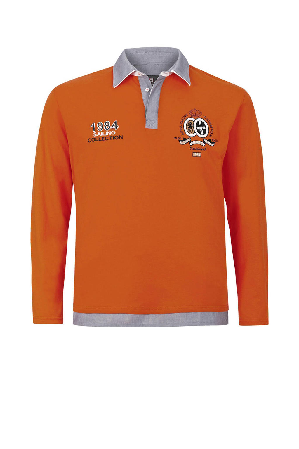 Jan Vanderstorm loose polo oranje