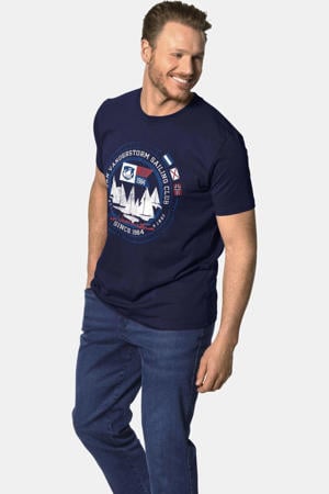 TERNO loose T-shirt Plus Size donkerblauw