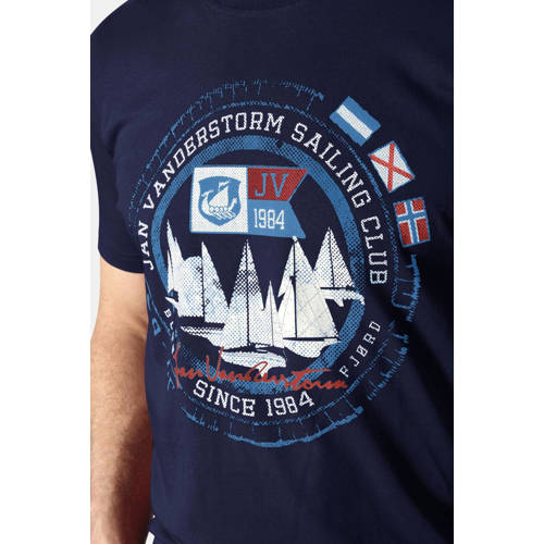 Jan Vanderstorm TERNO loose T-shirt Plus Size donkerblauw afbeelding