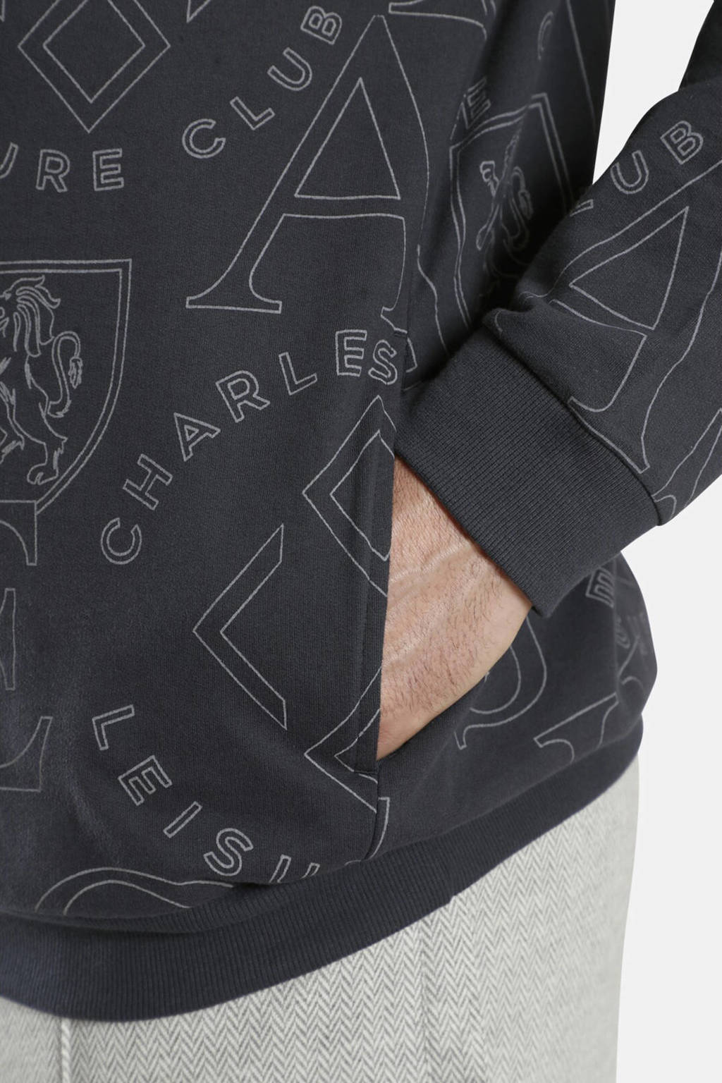 Sweatshirt EARL EVERTS, donkergrijs | Happy Size Sweatshirt EARL EVERTS, donkergrijs | Happy Size