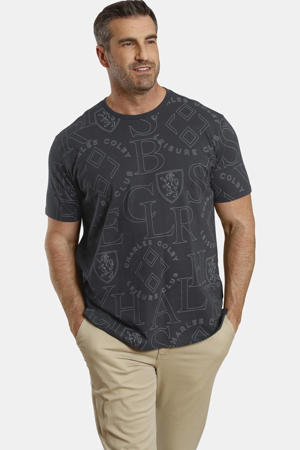 oversized T-shirt EARL HEBBS Plus Size met printopdruk grijs