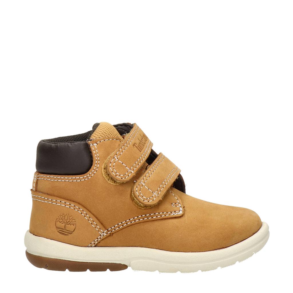 Geel en bruine jongens Timberland Tracks nubuck enkelboots met klittenband
