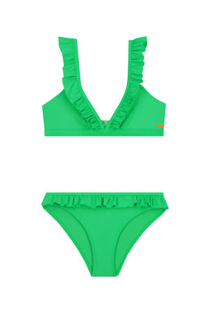triangel bikini Bella met ruches groen