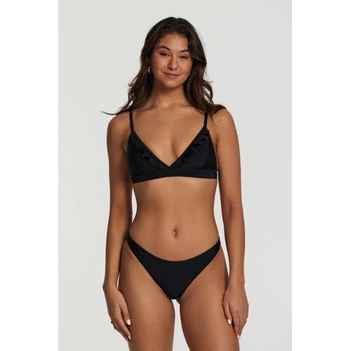 Shiwi triangel bikini met ruches Beau zwart afbeelding