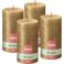Bolsius stompkaars Rustiek Shimmer (Ø6,8x13 cm) (set van 4)