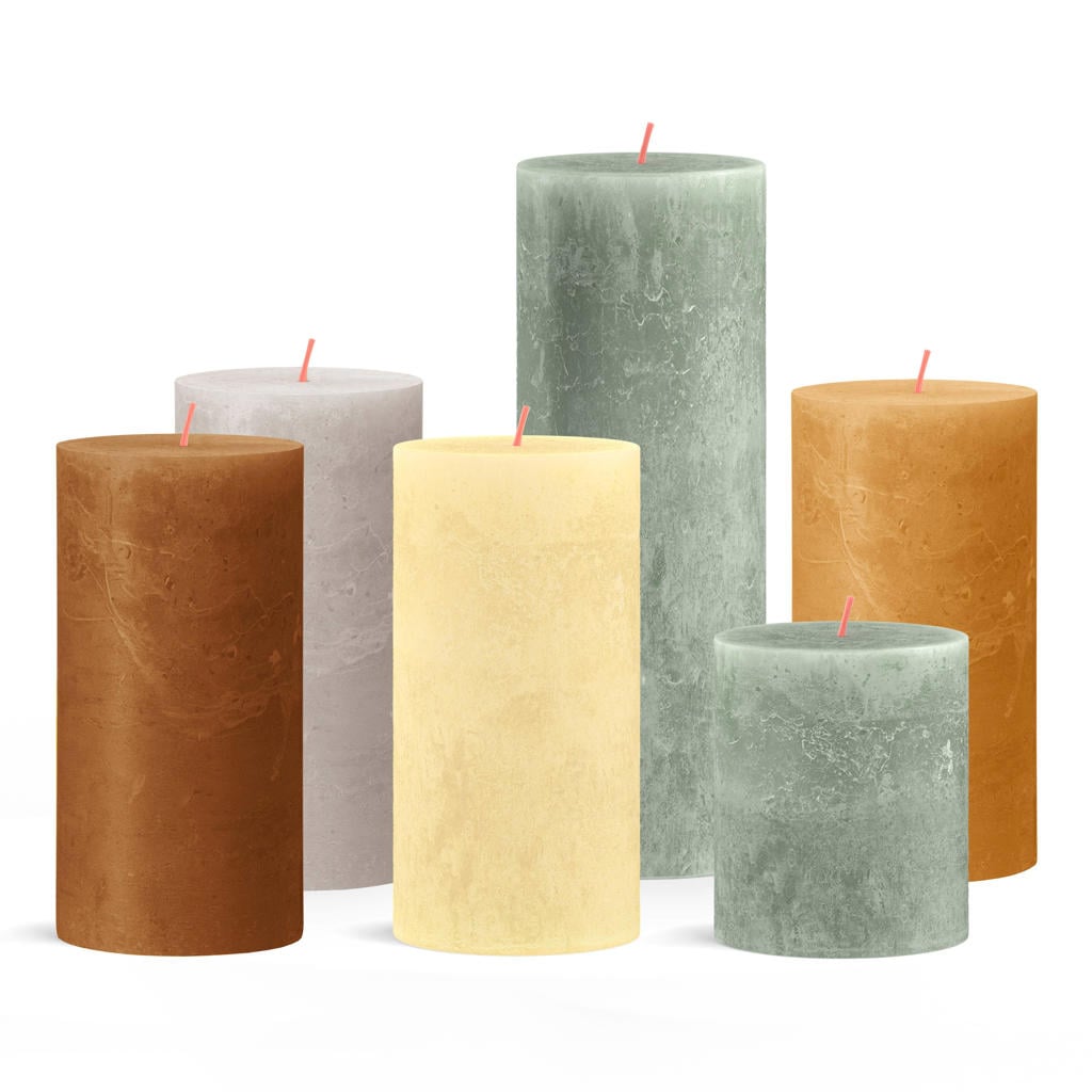 Bolsius kaars Rustiek Nordic Ambiance (set van 6)