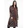 YOEK jurk met all over print donkerrood/zwart