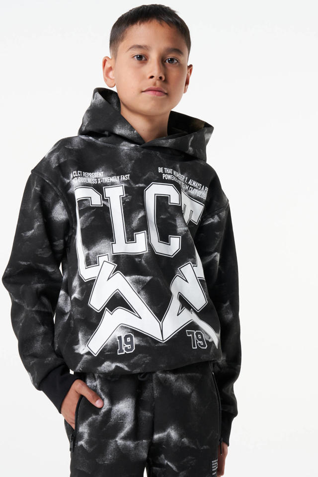mat Onmogelijk venijn CoolCat Junior hoodie Sophian met all over print zwart/wit | wehkamp