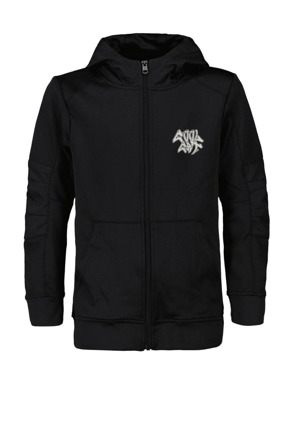 CoolCat Junior sweatvest Sevy met printopdruk zwart | wehkamp