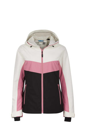 ski-jack Aplite wit/roze/zwart