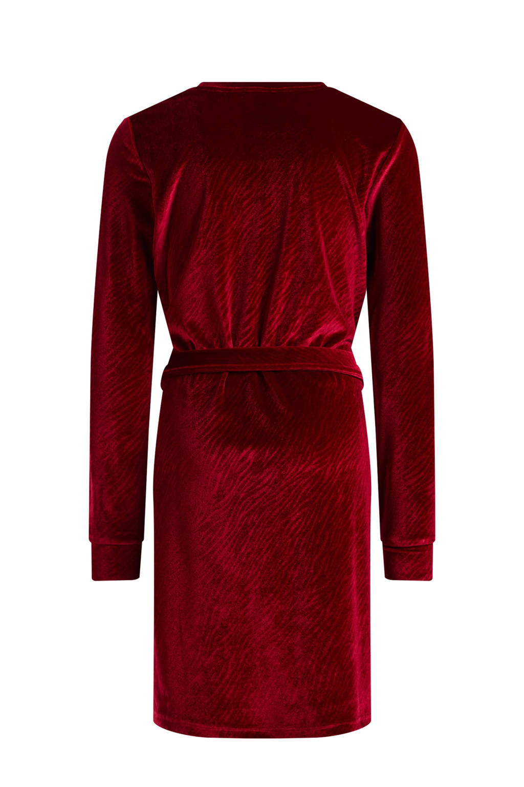 WE Fashion velvet jurk donkerrood | wehkamp